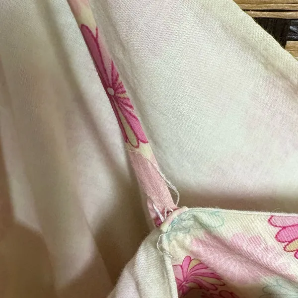 J. Crew Pink‎ And White Floral Cotton Dress Size 12 - Image 6