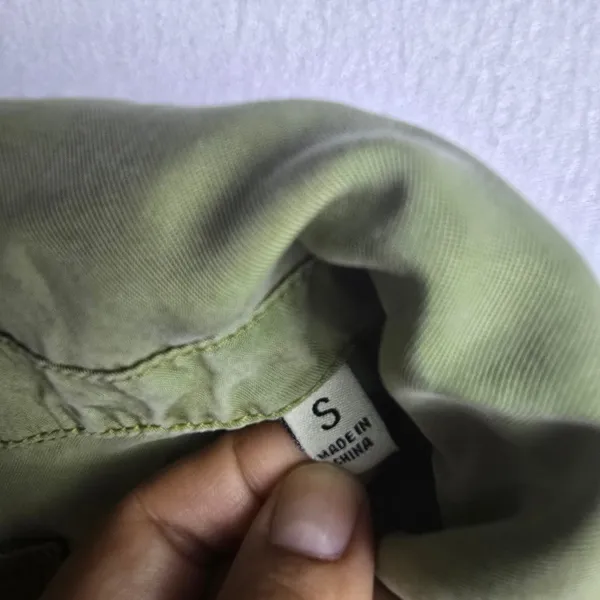 Blank NYC Women Sage Green Lyocell Cropped Utility Military‎ Jacket S - Image 4