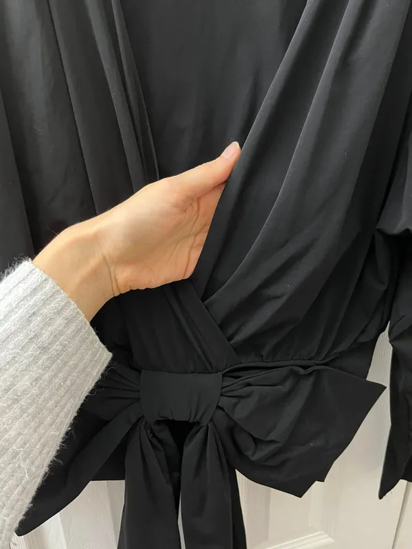 Black Shirt With Ribbon - Image 9
