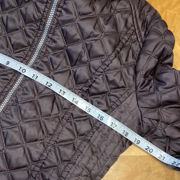 Marc New York Andrew Marc Brighton Dark Purple Quilted Coat Jacket Size Small - Image 4