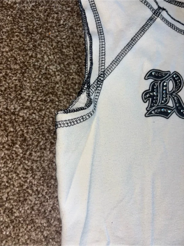 Rocker Graphic White Tank Top Size M - Image 3
