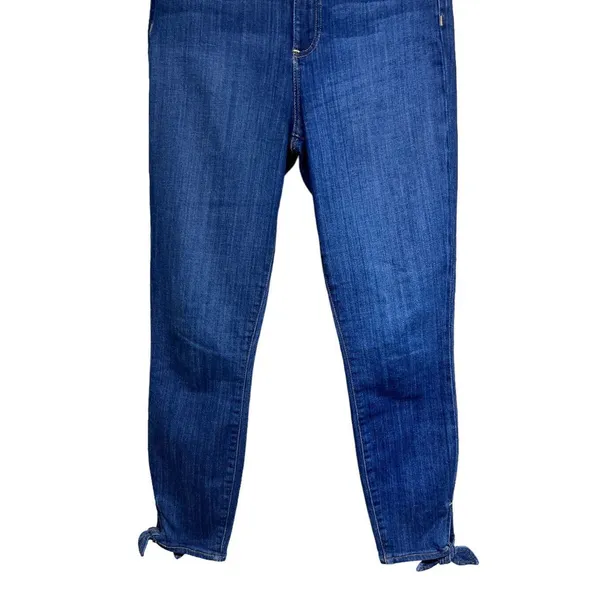Alice + Olivia Good High‎ Rise Skinny Crop Ankle Tie Jeans Heart & Soul Size 28 - Image 5