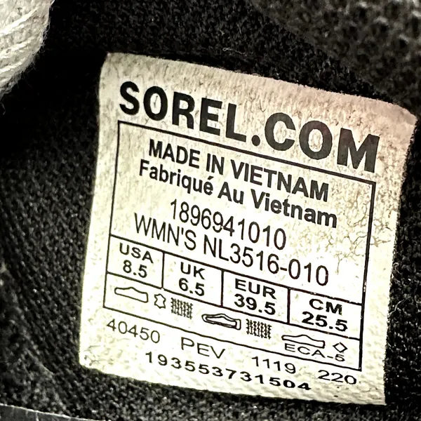 Sorel Kinetic Lite Lace Sneakers Suede Breathable Mesh Lace Up Black 8.5 - Image 3