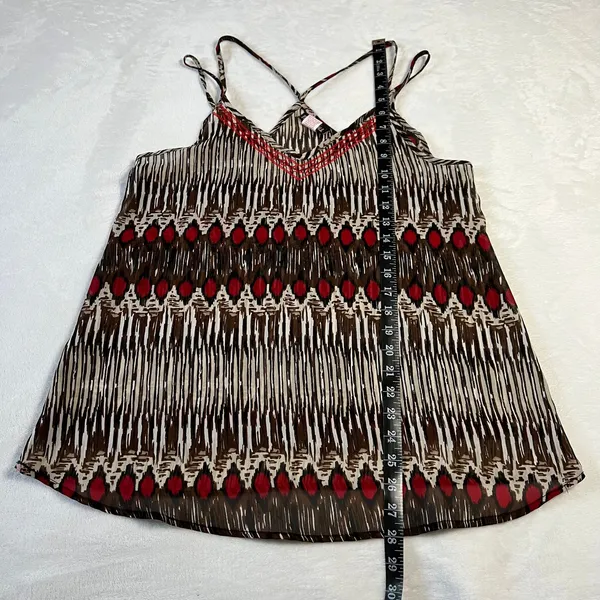 Paperdoll V-Neck Sleeveless Tribal Print Blouse Size M Y2K 90s Festival Bohemian - Image 7