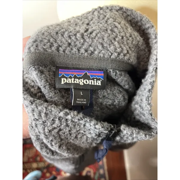 Patagonia Woolyester Fleece Pullover Women's Large Gray 1/4 Zip - Image 9