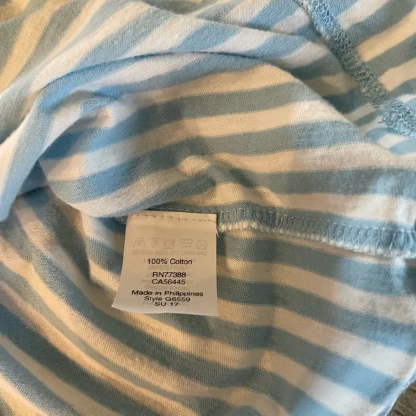 J.Crew Blue and White Striped Off the Shoulder Top Size S - Image 6