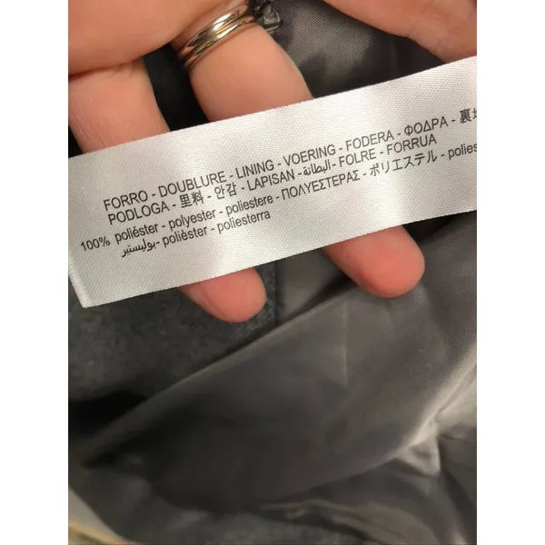 Zara Women‎ Gray Faux Fur Hood Toggle Coat Jacket Size M Classic minimalist - Image 8