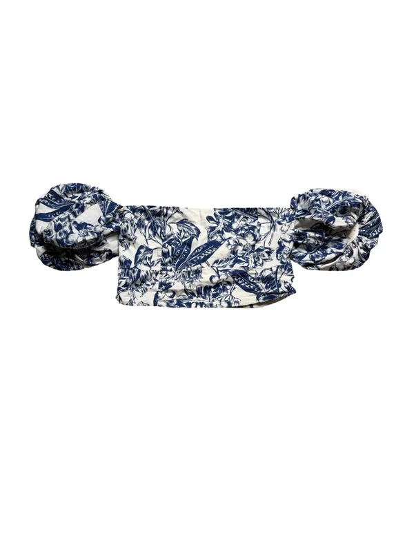 🌸 Abercrombie & Fitch Blue Floral Two Piece Set Top L Skirt LP 🌸 - Image 7