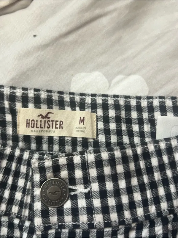 Women's Black & White Gingham Slim Jeans - Image 3