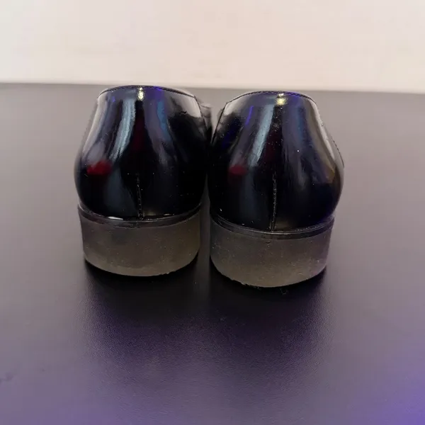 Salvatore Ferragamo Patent Leather Wedges Womens 6.5 Black Shoes Office Casual - Image 12