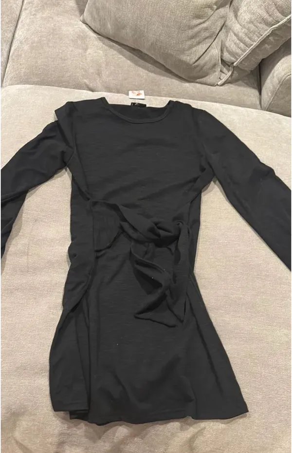 PRETTYGARDEN Black Long Sleeve Midi Dress - Image 2