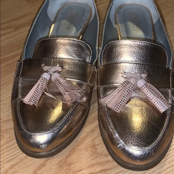 Reaction Kenneth Cole beautiful loafers rose gold metallic 9 - Image 2