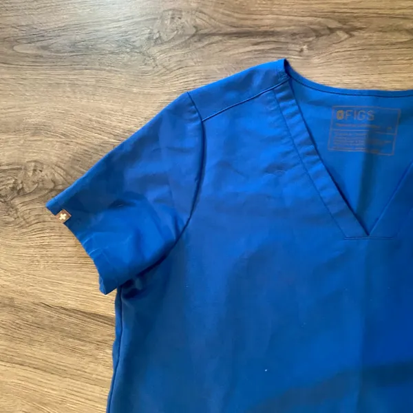 FIGS Royal Blue Casma Top Zamora Jogger Pants Scrub Set Uniform Medium Petite - Image 4
