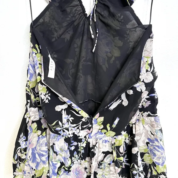 ASTR the Label Aneira Dress Purple & Black Floral Size S - Image 9