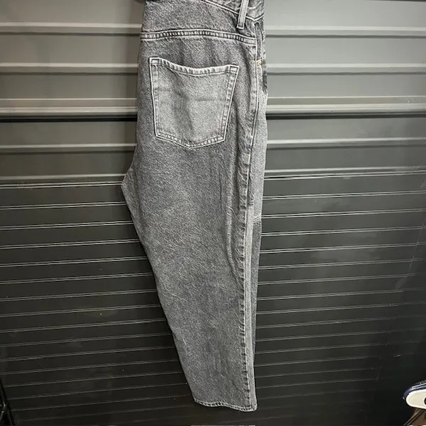 PacSun Women's‎ High Rise Straight Leg Jeans Size 30 Gray Wash Block Denim - Image 3