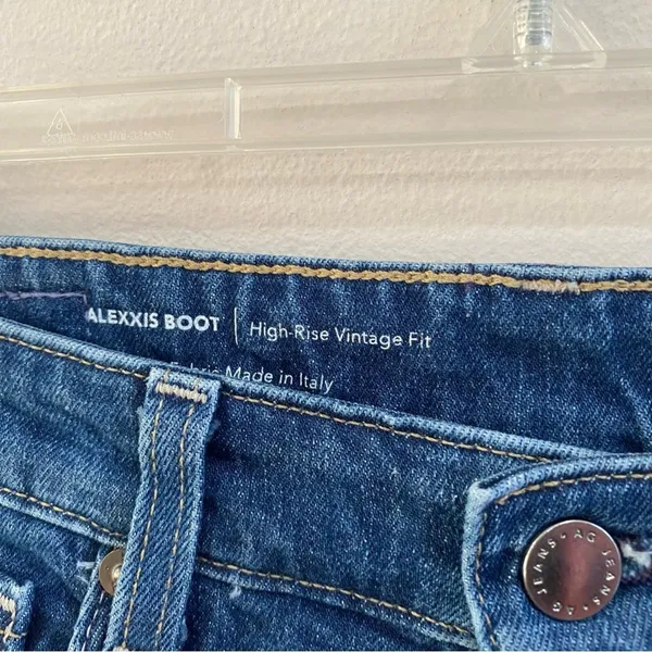 AG Alexxis‎ Boot Jeans 27R High Rise Vintage Fit Raw Hem Flare Premium Denim - Image 4