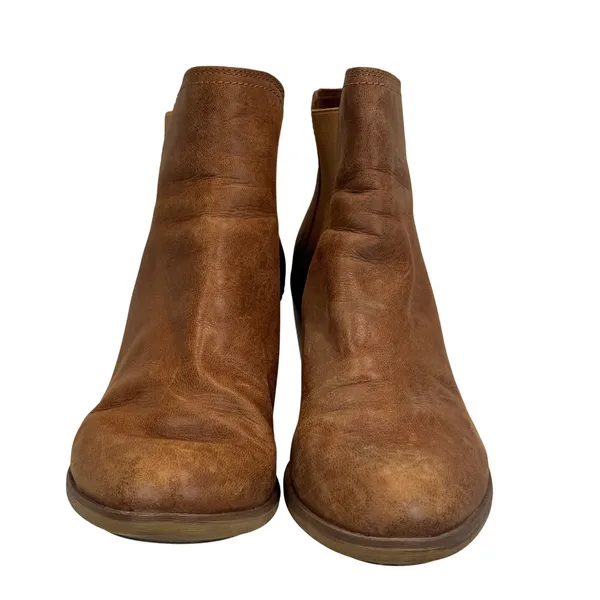 Timberland Leather Chelsea Boots Women's 11 Brown Block‎ Heel ReBOTL Defender - Image 9