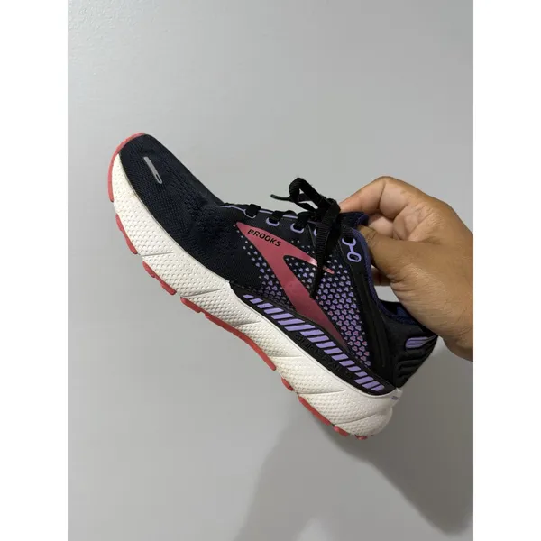 Brooks Adrenaline‎ GTS 22 Black/Purple/Coral Athletic Sneakers - Women's US 8 W - Image 8