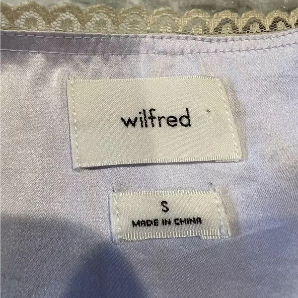 Aritzia‎ Wilfred Mademoiselle Dress Ice Lavender Satin Wrap S - Image 9