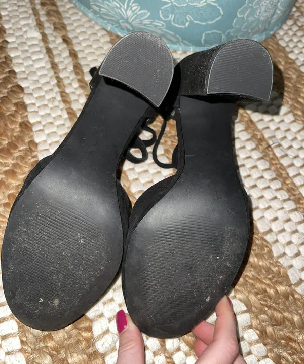 Bleecker and Bond Black Strap Heels Size 7.5 - Image 2
