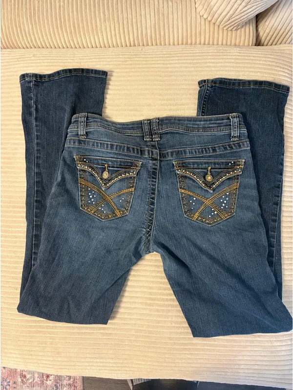 Apt. 9 Low rise bootcut jeans with bedazzled pockets - Image 2