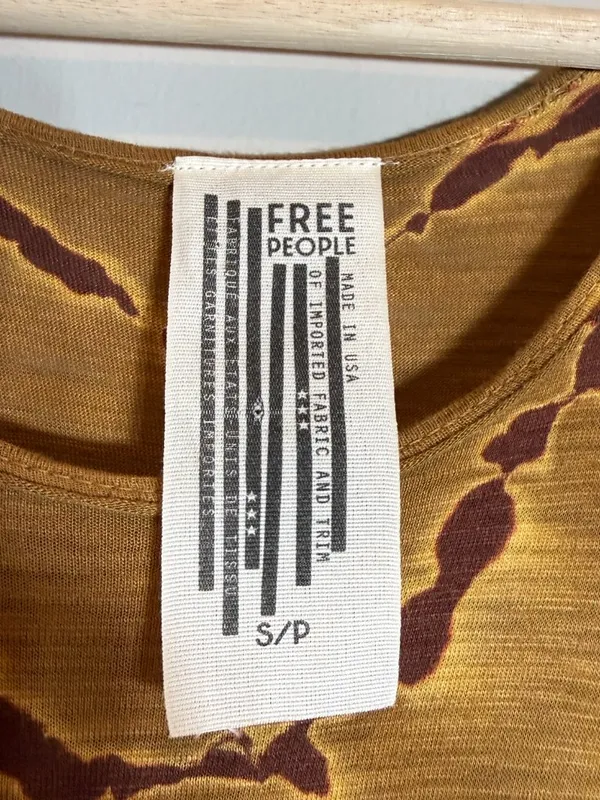 Free People Tie Dye Maxi Dress Women's Small Tan Brown Hippie Festival Boho Chic - Image 9