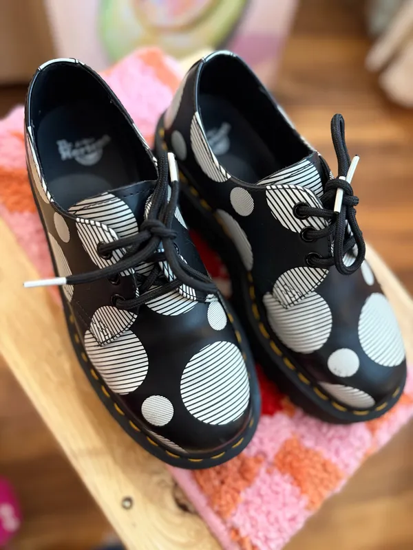 1461 Polka Dot Dr. Martens Platform Oxford Smooth Leather Shoes Women’s 7 - Image 4