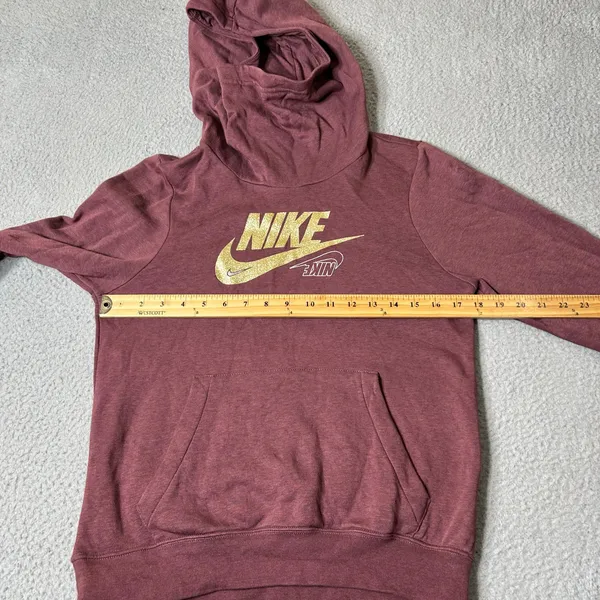 Nike Hoodie Womens XS Maroon Long Sleeve Pullover Soft‎ Hoodie - Image 5