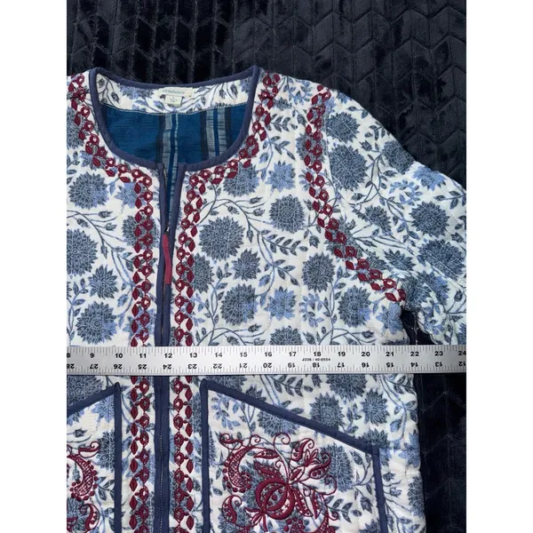 Sundance Women's Catalog Jubileo Utility Jacket Embroidered Quilted Size Large - Image 7