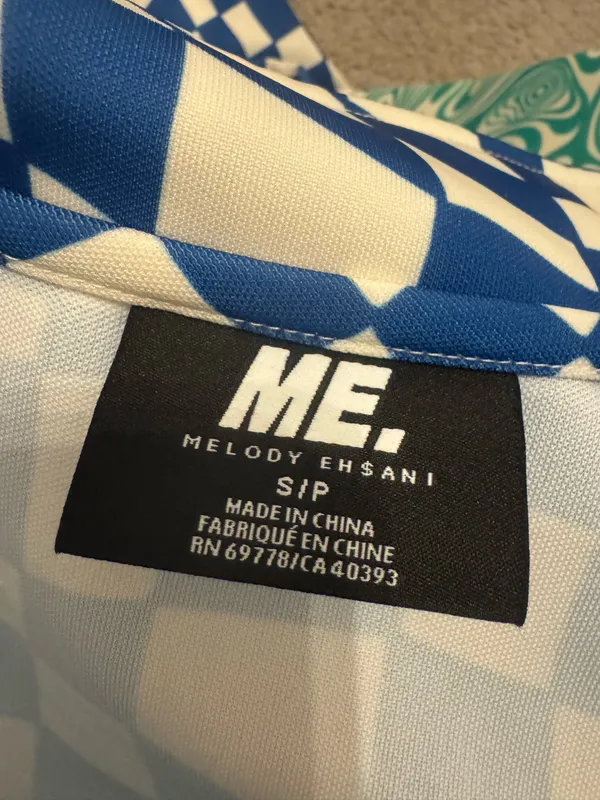 MELODY EHSANI Womens Track Jacket In Checked Blue Size Small - Image 7