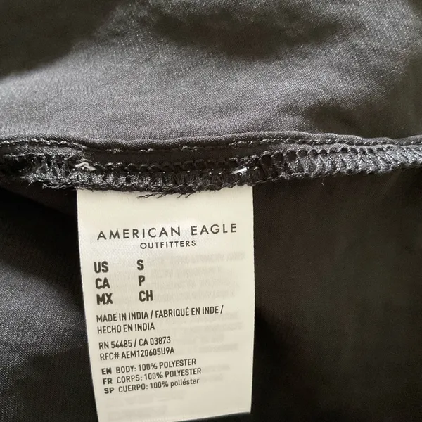 American‎ Eagle Outfitters Satin Babydoll Top Size Small Black - Image 7