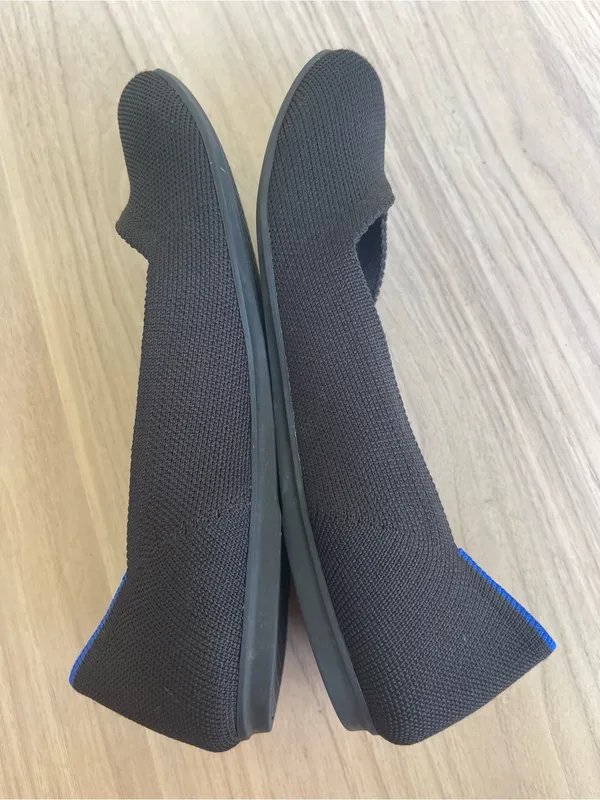 Rothy's Black Flats with Blue Trim - Image 6