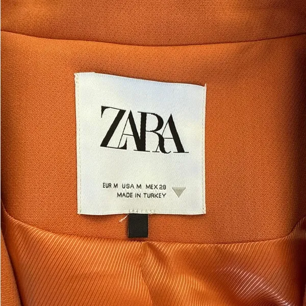 Zara - Co-ordinated Skort & Crop Blazer Set in Orange - Image 5