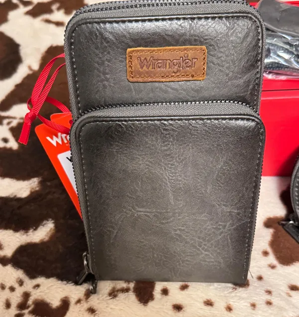 Crossbody Cell Phone Purse 3 Zippered Compartment with Coin Pouch - Light Brown - Image 2