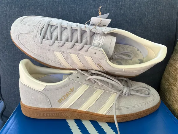 Adidas Spezials gray and white men’s 12, women’s 13 - Image 3