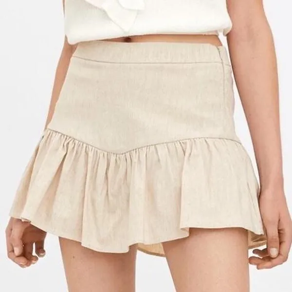 ZARA Tan Skirt Mini - Image 2