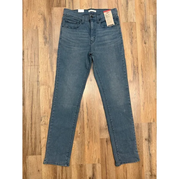Levi's 724 High Rise Slim Straight Jeans 30x32 Gray Wash‎ NWT - Image 2