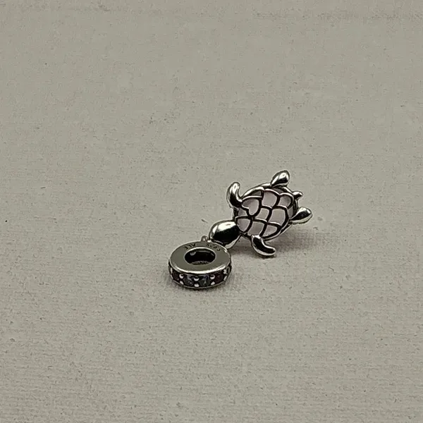 Pandora Pink Murano Glass Sea Turtle Dangle Charm Ocean/Turtle Series 925 ALE - Image 3