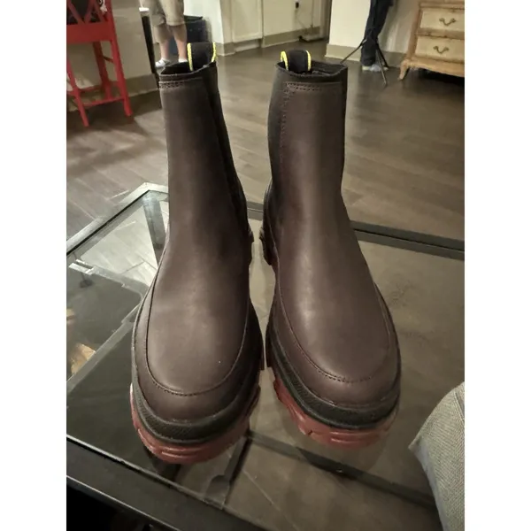 Sorel D47104 Womens Burgundy Purple Brex Chelsea Lug Sole Boots Size 7.5 - Image 4