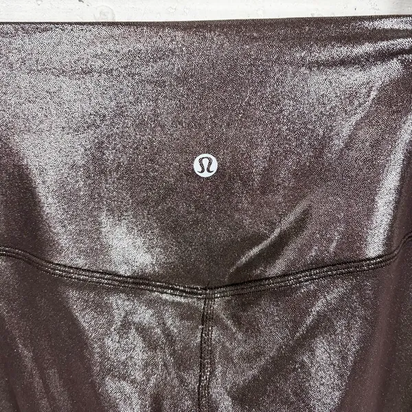 Lululemon Align High Rise Pants 25" Shine Nulu Radiate Foil French Press Size 6 - Image 4