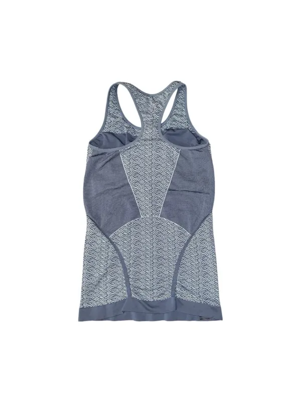 Title Nine Sz S Blue Geo Fitted Atheltic Shelf Bra Racerback Stretch Tank Top - Image 3