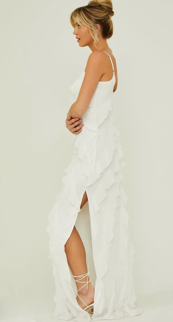 Altar'd State White Ruffle Maxi Dress - Image 2