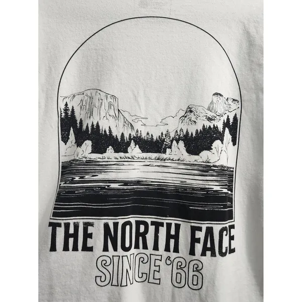 The North Face Womens Long Sleeve‎ T Shirt Size M Graphic Print White Since 1966 - Image 4