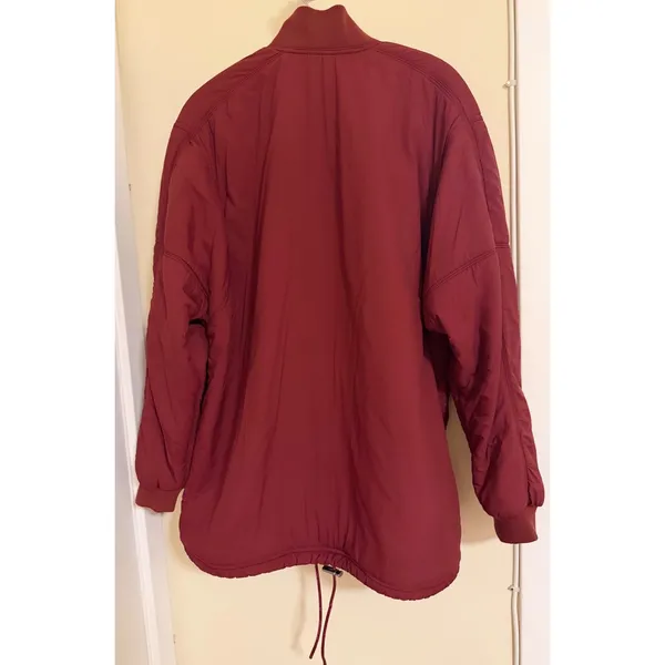 Free People | Oversized Bomber Jacket in Burgundy size Small - Image 10