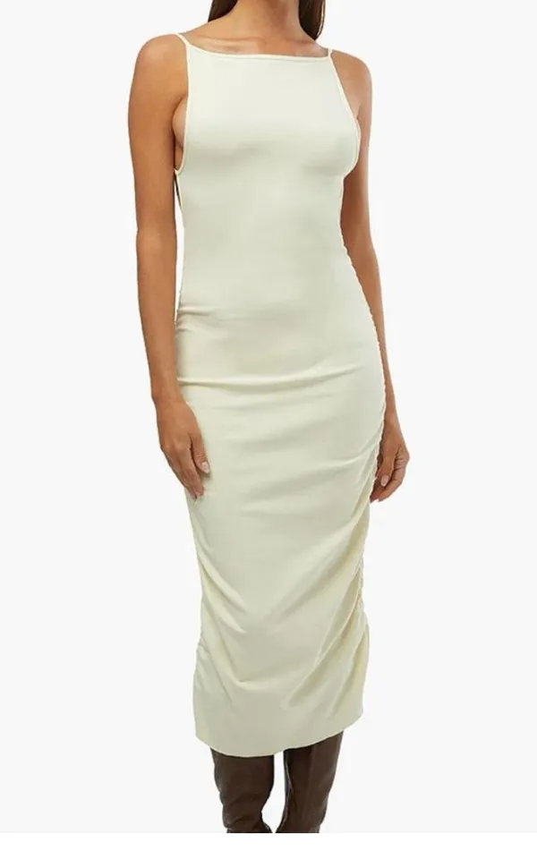 WeWorewhat Ruched Midi Dress - Image 2