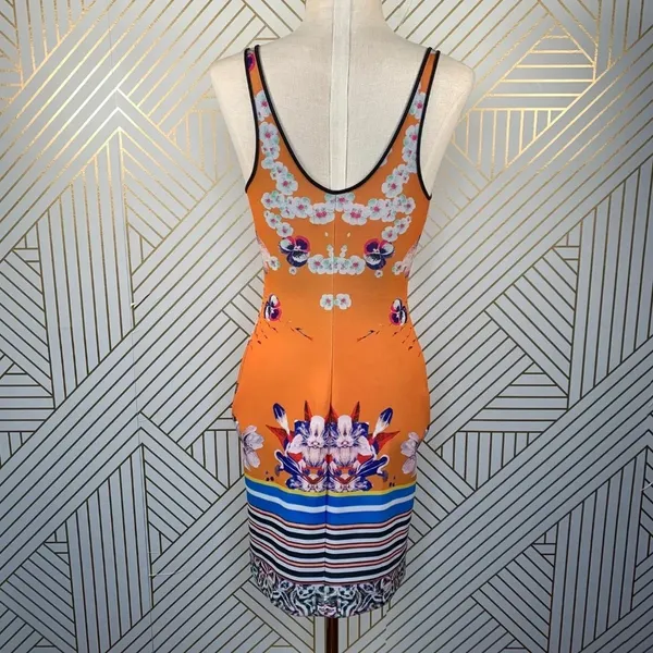 Clover Canyon Prism Orchid Neoprene‎ Dress Orange - Image 7