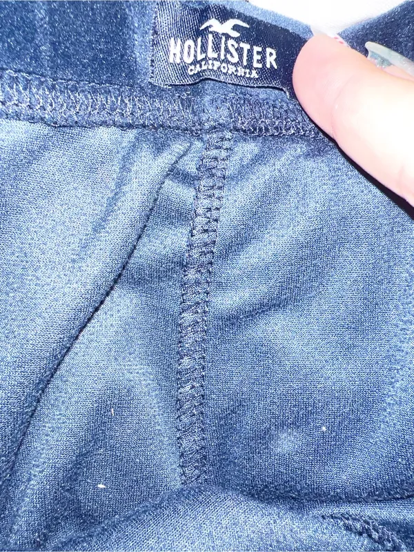 Hollister Navy Velvet Women's Lounge Mini Pull On Shorts - Image 7