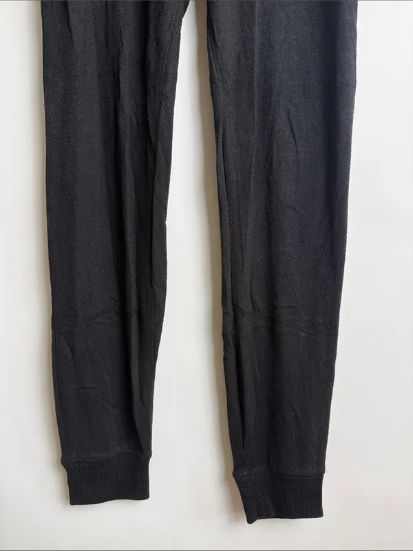 Z Supply Jill Marled Black Joggers Knit Pants Drawstring Lounge Size Small - Image 6