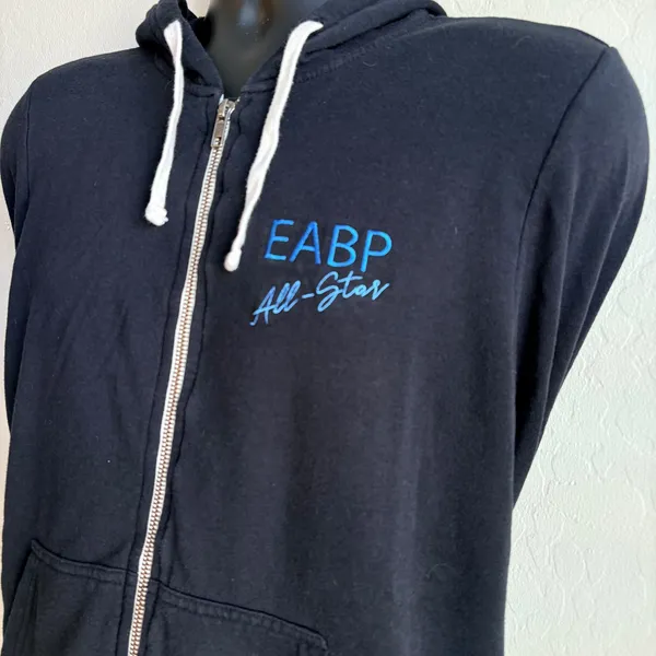 Marine Layer EABP All Star Navy Black Full‎ Zip Hoodie Womens Large Cozy Soft - Image 2