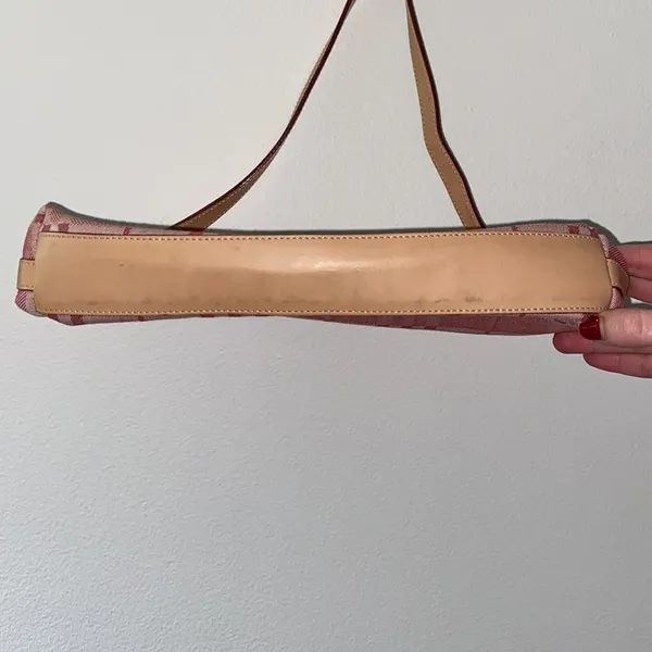 Burberry Vintage Authentic Red Denim Shoulder Bag - Image 5